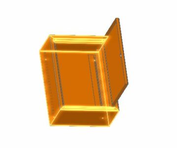 3D модель Шкаф преддомовой малый под счетчик и автоматы.