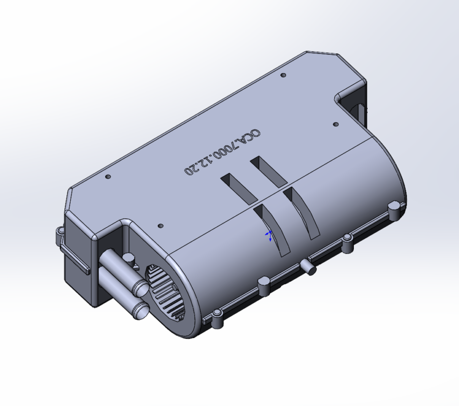 3D модель Отопитель салона универсал. ОСА.7000 (d-20мм) 12В (алюм.рад) диаметр патрубков 75мм (аналог Zenith-8000)