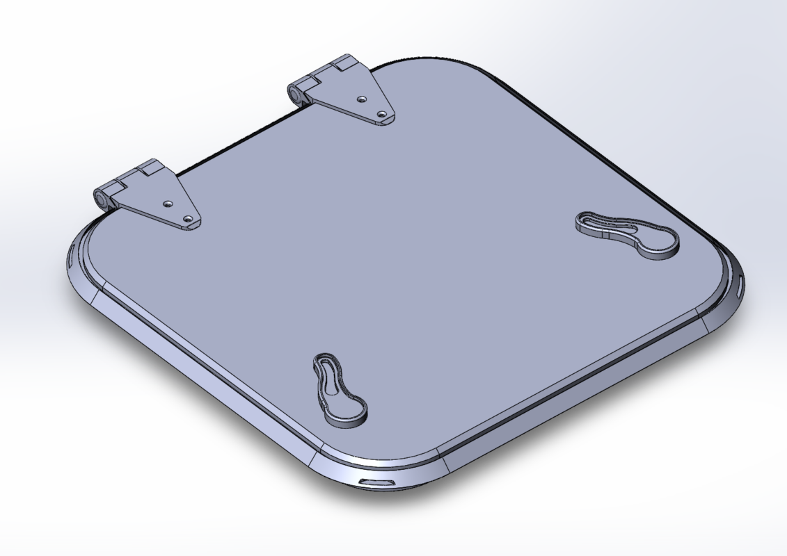 3D модель Люк палубный безрамный Пеликан 425x425 R75