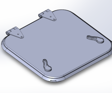 3D модель Люк палубный безрамный Пеликан 425x425 R75