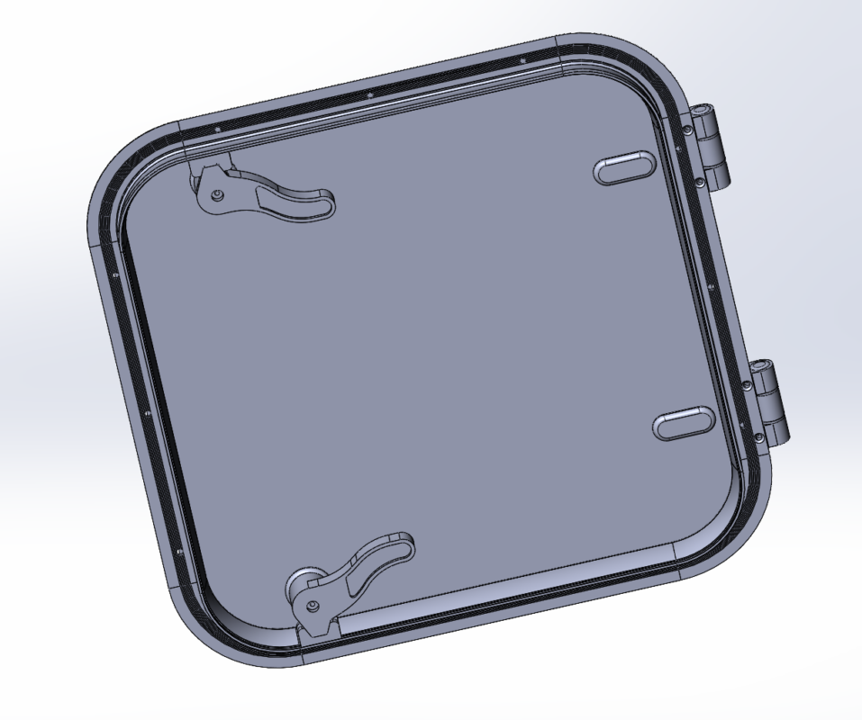 3D модель Люк палубный безрамный Пеликан 425x425 R75