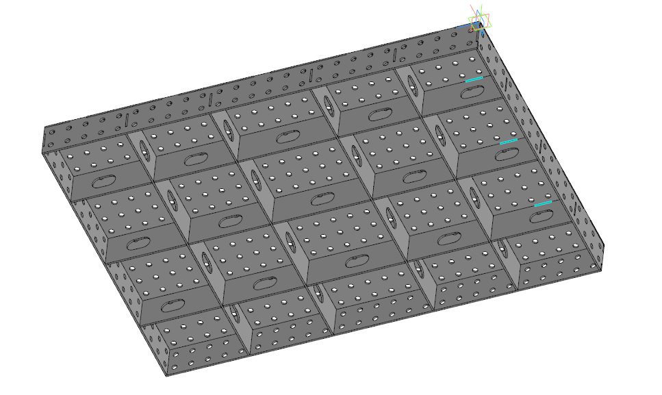 3D модель Столешница сварочного стола 1300мм х 900мм
