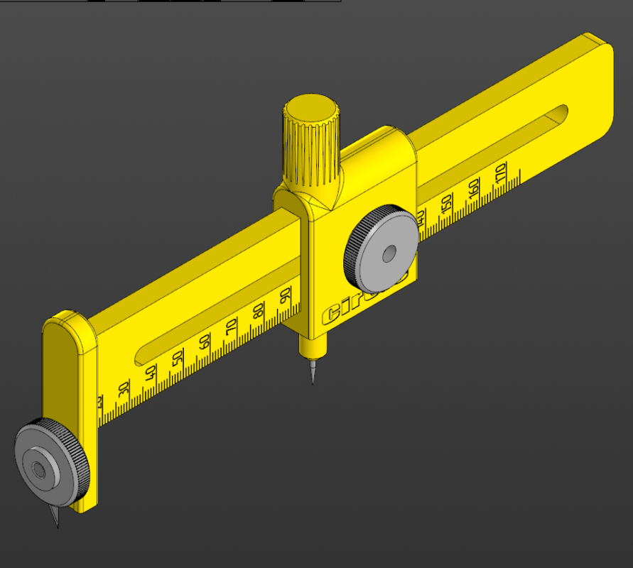 3D модель Нож-циркуль (балетка) под лезвия 4мм 30°