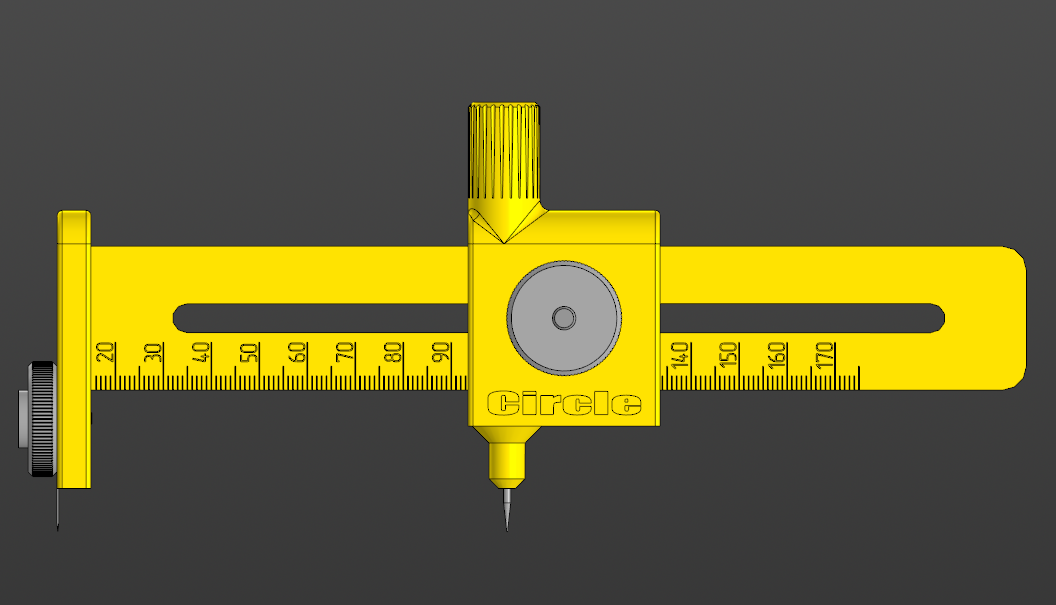 3D модель Нож-циркуль (балетка) под лезвия 4мм 30°