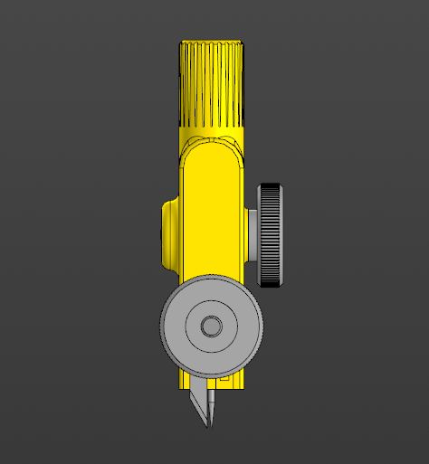 3D модель Нож-циркуль (балетка) под лезвия 4мм 30°