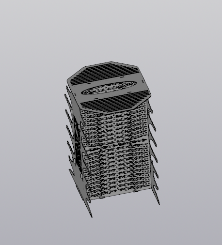 3D модель Мангал вертикальный 460х365х640 мм