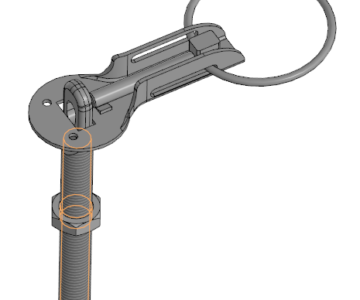 3D модель Замок капота спортивный