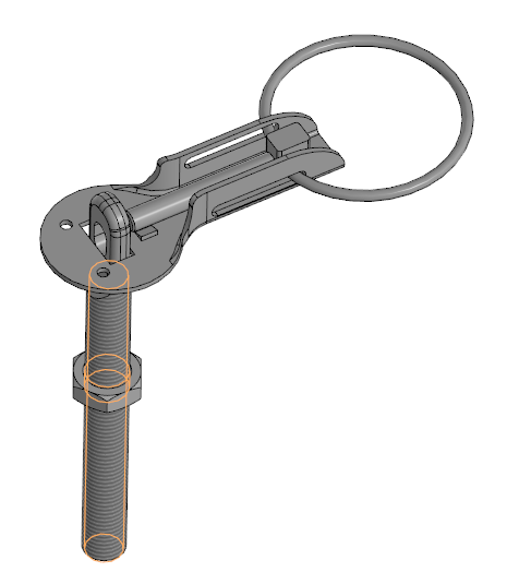 3D модель Замок капота спортивный