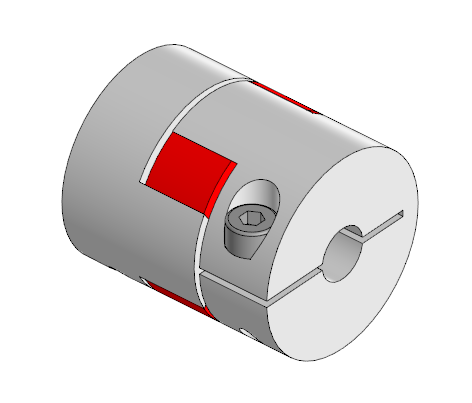 Чертеж 3D модель алюминиевой муфты ZTK-30D035L