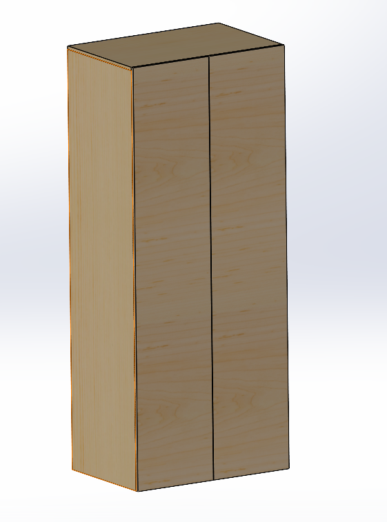 3D модель Шкаф 800х550х2000 мм
