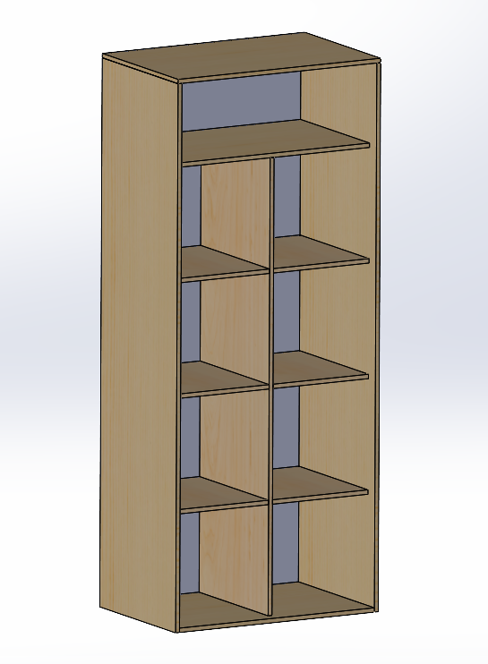 3D модель Шкаф 800х550х2000 мм