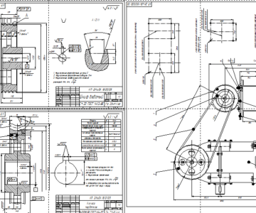 Чертеж Спроектировать механический привод с редуктором червячным