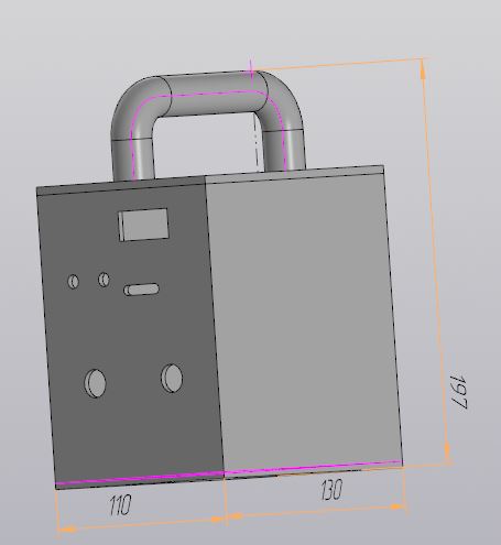 3D модель Корпус для контактной сварки из микроволновки