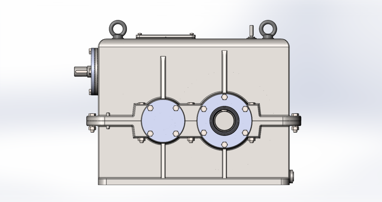3D модель 3D модель двухступенчатого червячно-цилиндрического редуктора i=95.3.