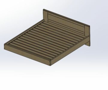 3D модель Парящая кровать под матрас 1800х2000мм