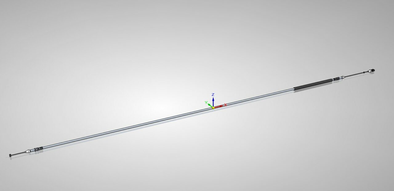 Чертеж Трос газа 452 (инжектор ЗМЗ-409) 202 см 2206-95-1108050