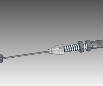 Чертеж Трос газа 452 (инжектор ЗМЗ-409) 202 см 2206-95-1108050