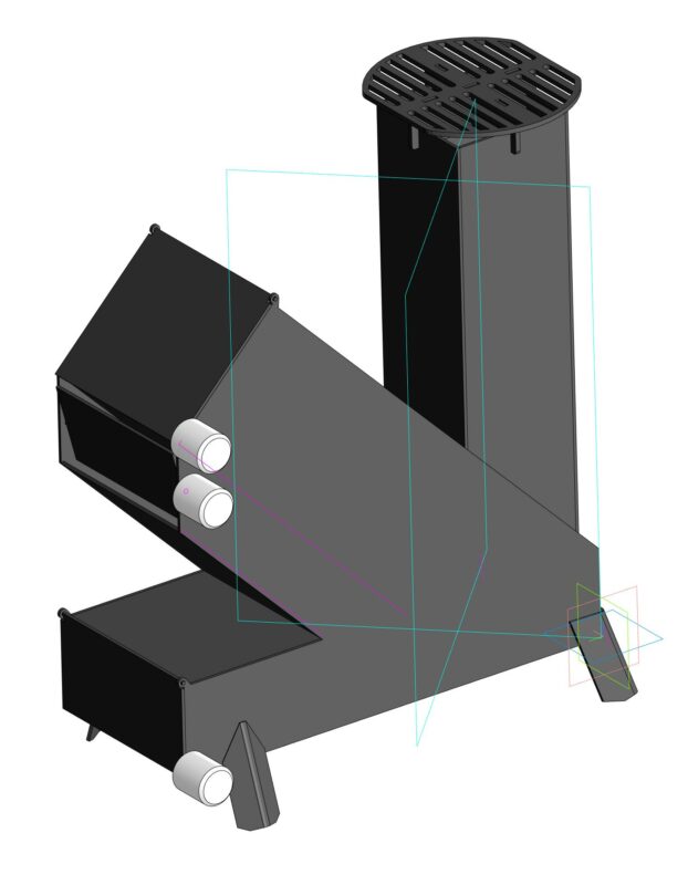 3D модель Турбопечь 385х300х120