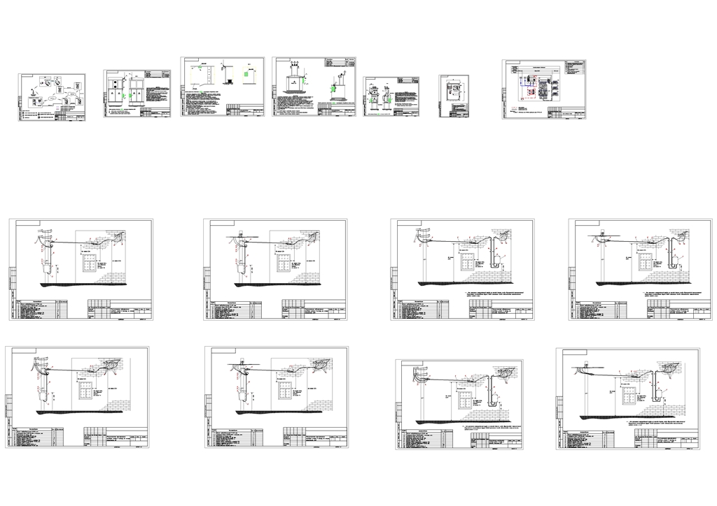Чертеж Примеры установки учета и АСКОЕ 0,4 кВ