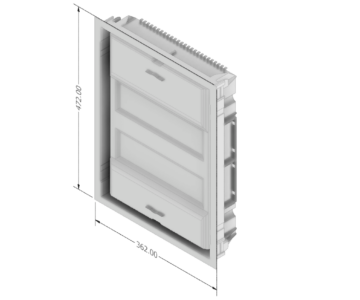3D модель Щиток ABB UK612NB Vert. UP 12PLE IP30 basis