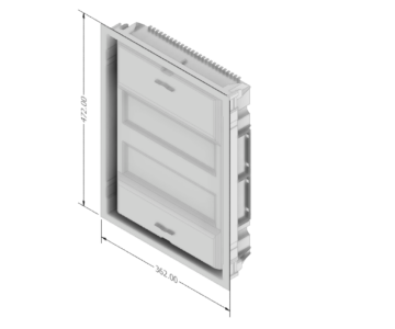 3D модель Щиток ABB UK624NB Vert. UP 12PLE IP30 basis