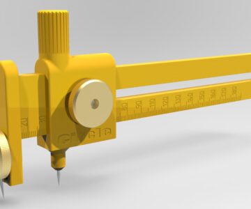3D модель Нож-циркуль (балетка) под лезвия 4мм 30°