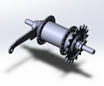 3D модель 3D-модель комплекта велосипедных втулок 36 спиц