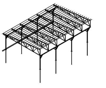 Чертеж Навес для авто 6000х8250
