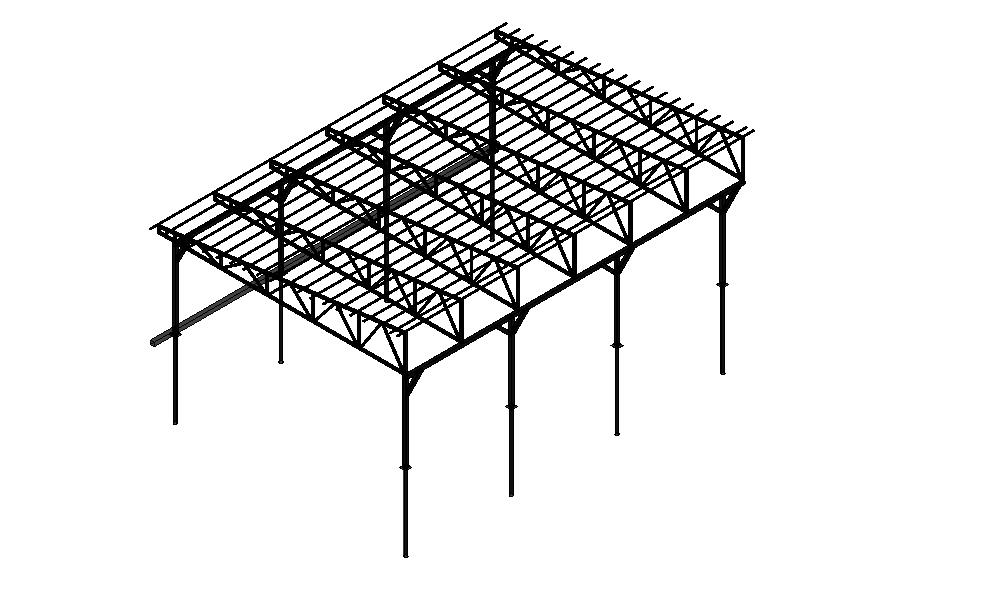 Чертеж Навес для авто 6000х8250