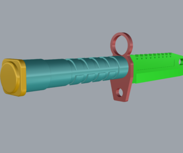 3D модель Модель игрового ножа M9 bayonet из CS