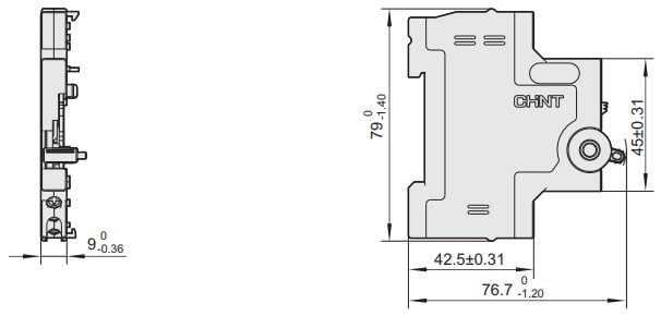 3D модель Вспомогательный контакт AX-X1 для NXB-63 (R)(CHINT)