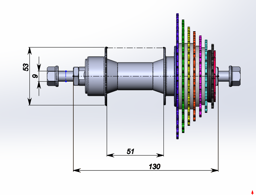 3D модель 3D-модель комплекта велосипедных втулок 36 спиц