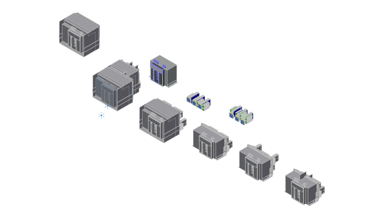 3D модель Воздушный автоматический выключатель ABB Emax2 E4.2, 3200 А
