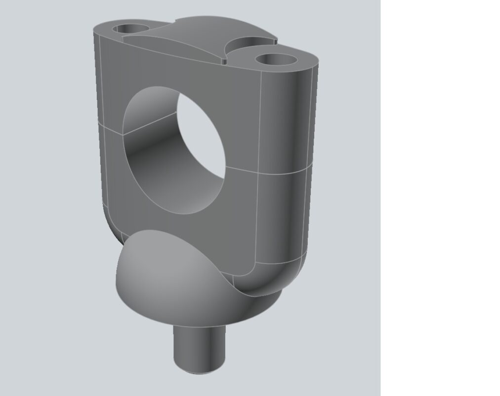 3D модель Кронштейн крепления руля для мопеда Альфа
