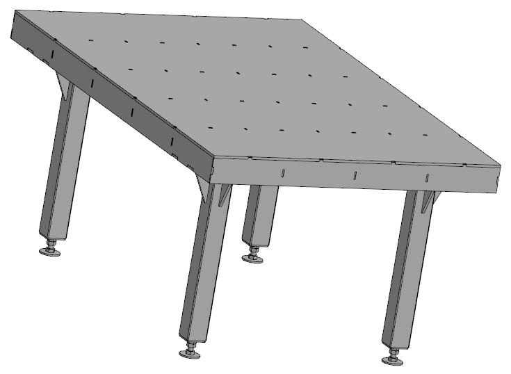 3D модель Стол слесарный усиленный 1200х1800х850 с регулируемыми ножками