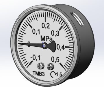 3D модель Мановакуумметр гидравлический ТМВ-320Т.10