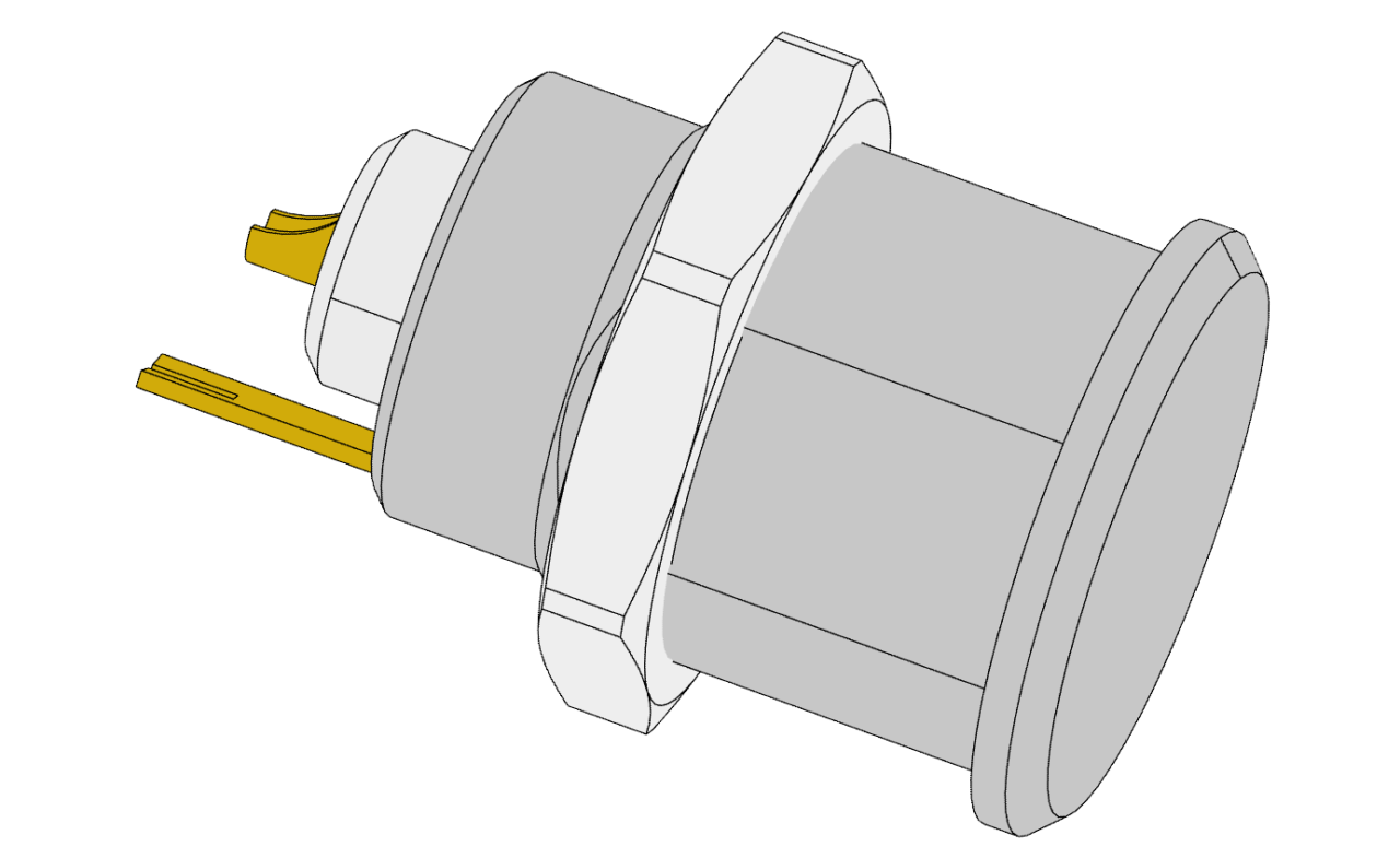 3D модель Промышленный коаксиальный RF-разъём