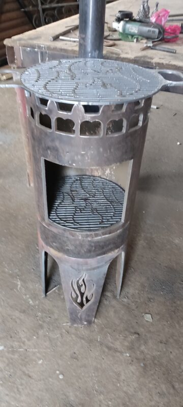 Чертеж Печка для казана из 376 трубы