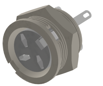 3D модель Разъём круглый панельный 3P-M