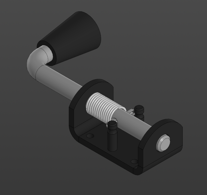 3D модель Засов пружинный DOMART 140мм 170926