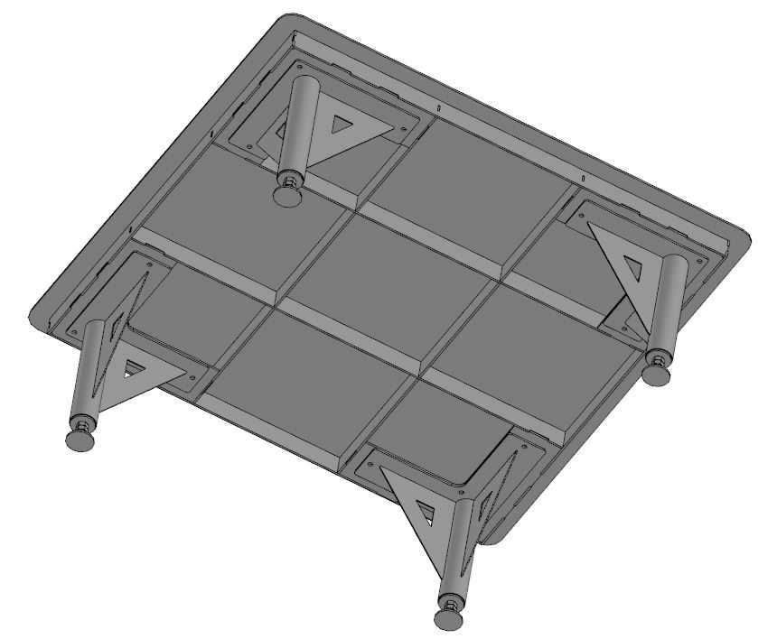 3D модель Стол сварочный - слесарный 1500х1500х500 с регулируемыми ножками