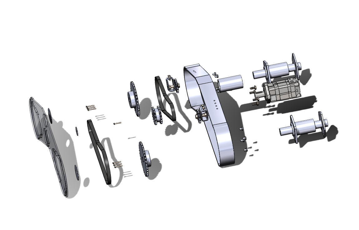 3D модель 3D модель привода колес типа балансир