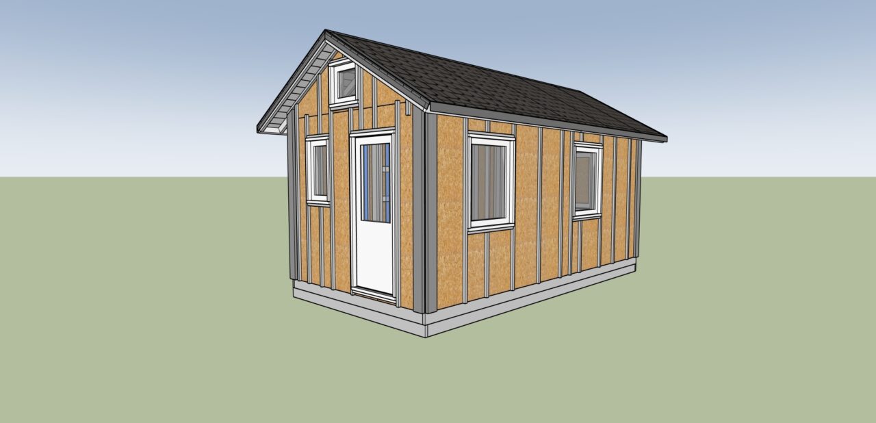 3D модель Бытовка 6х3 утепленная.