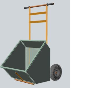 3D модель Садовая тачка самосвальная-тележка транспортировочная