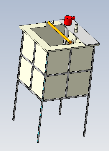3D модель Гальваническая ванна 700х700х1200