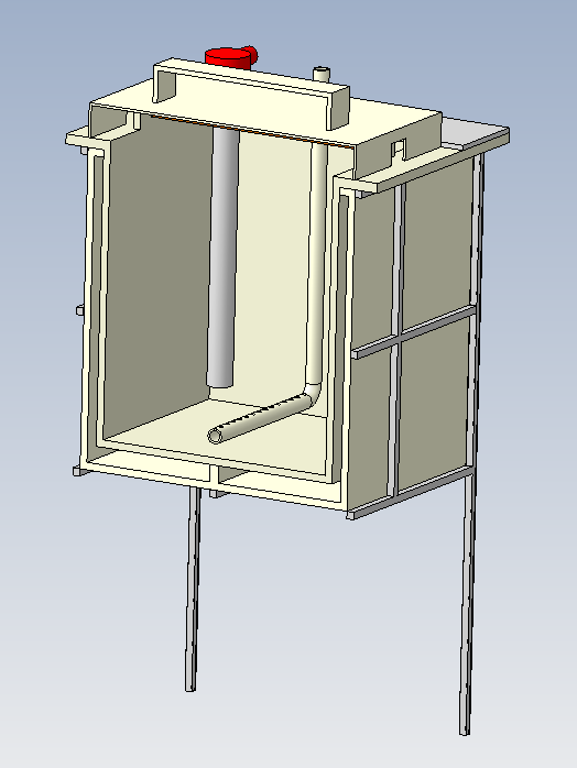 3D модель Гальваническая ванна 700х700х1200