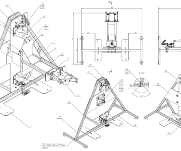 3D модель Вращающаяся стойка для сварки 2-х труб и стакана на роботизированную сварку
