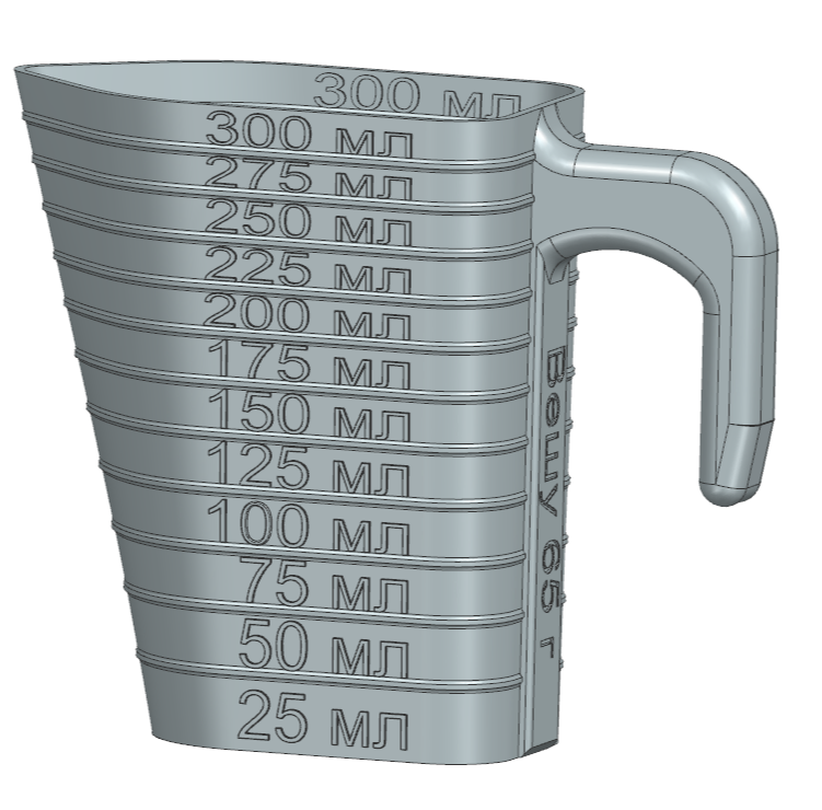 3D модель Мерный стаканчик 300 мл