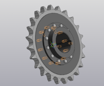 3D модель Приводная звезда цепи 72B-1