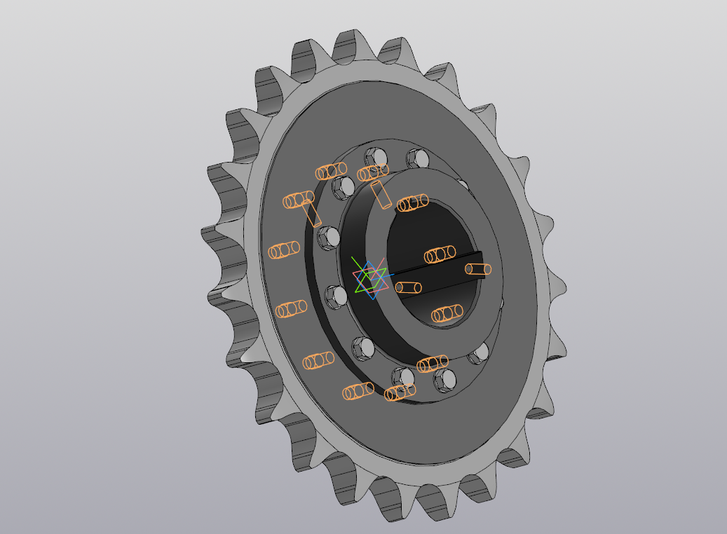 3D модель Приводная звезда цепи 72B-1